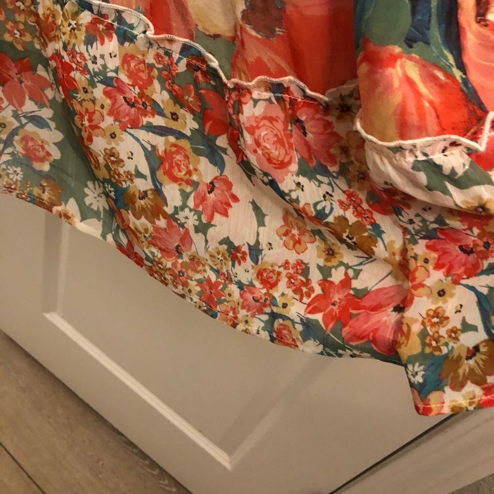 Floral Multicolor Boho Dress new no tags perfect for cruise or beach bohemian - Picture 9 of 9